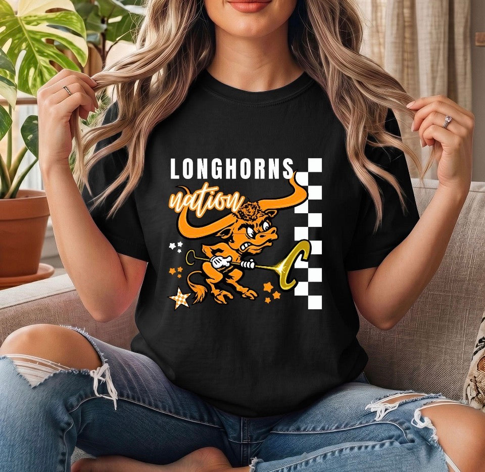 Caprock Longhorn with Mascot