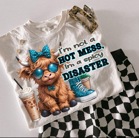 Hot Mess highland Cow Shirt