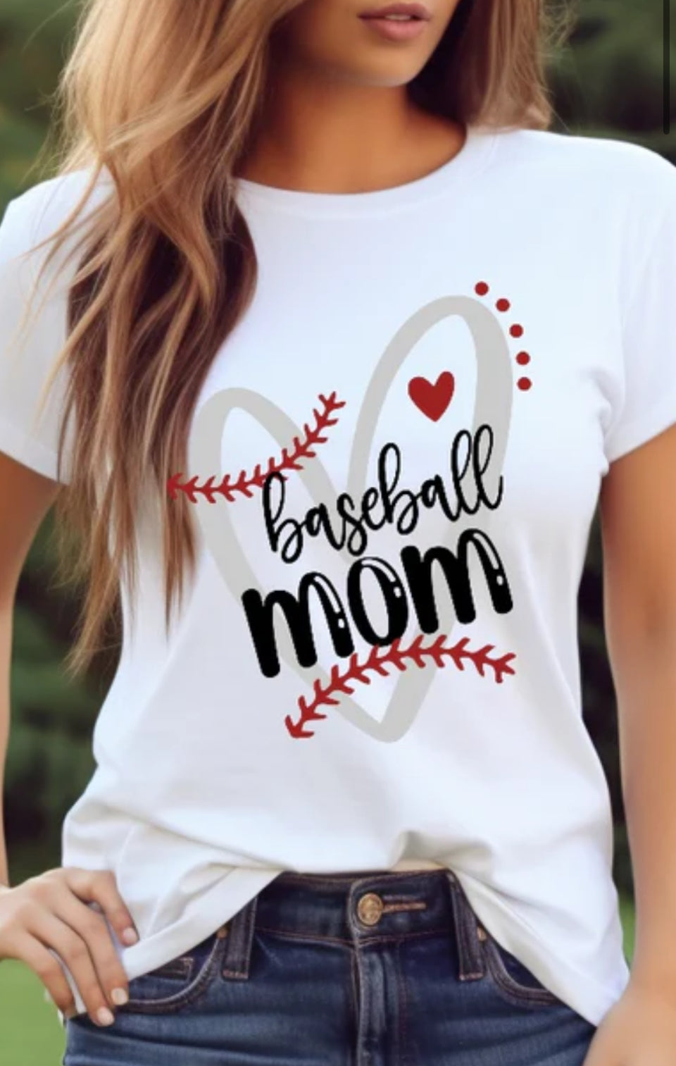 Heart BASEBALL MOM