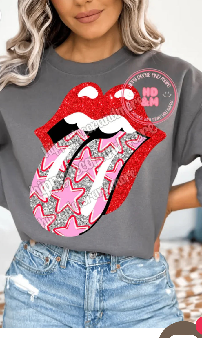 Red lips...Pink tounge