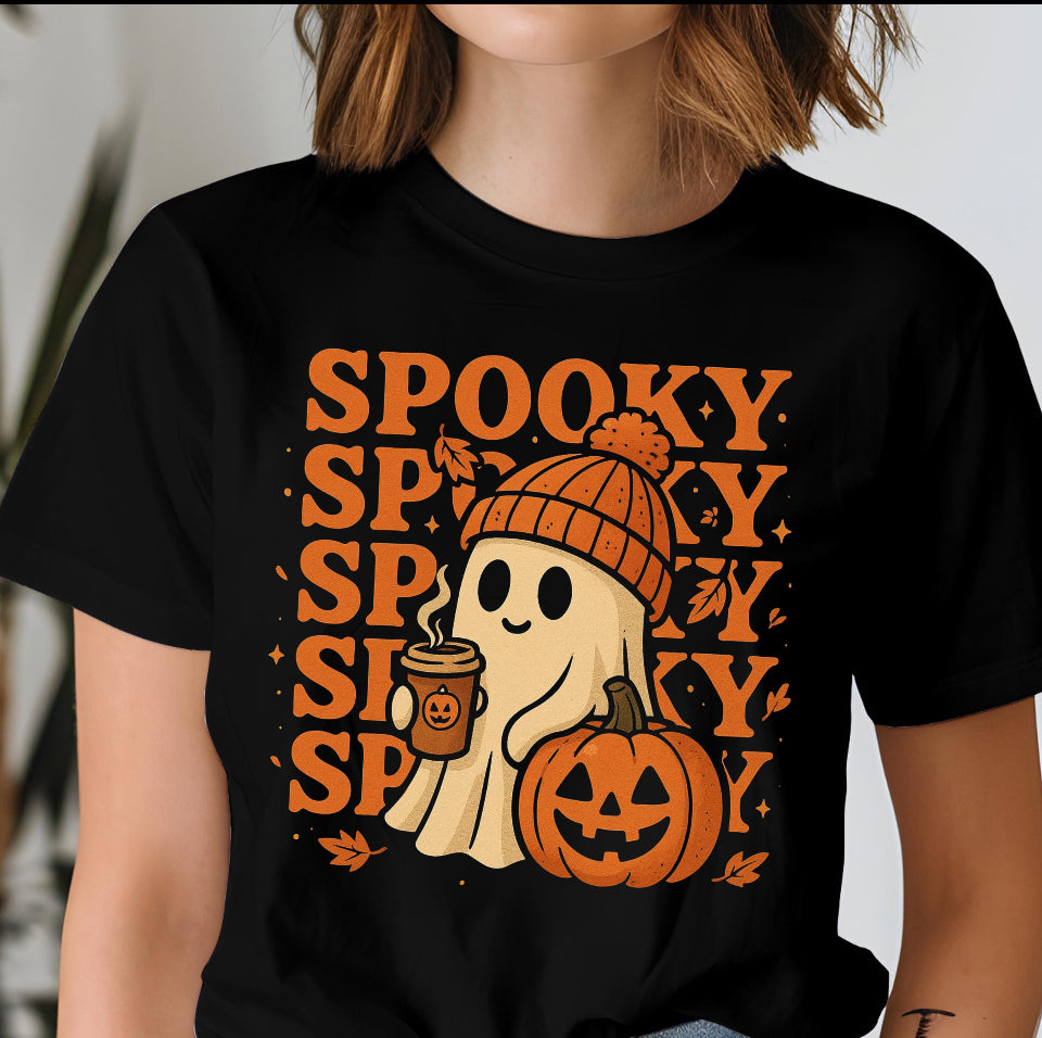 Spooky with cute ghost