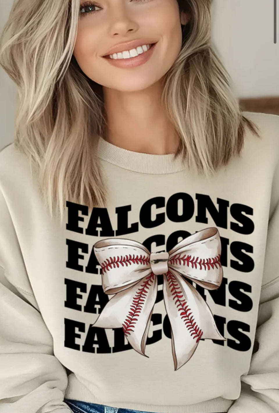 Bushland Falcons baseball bow