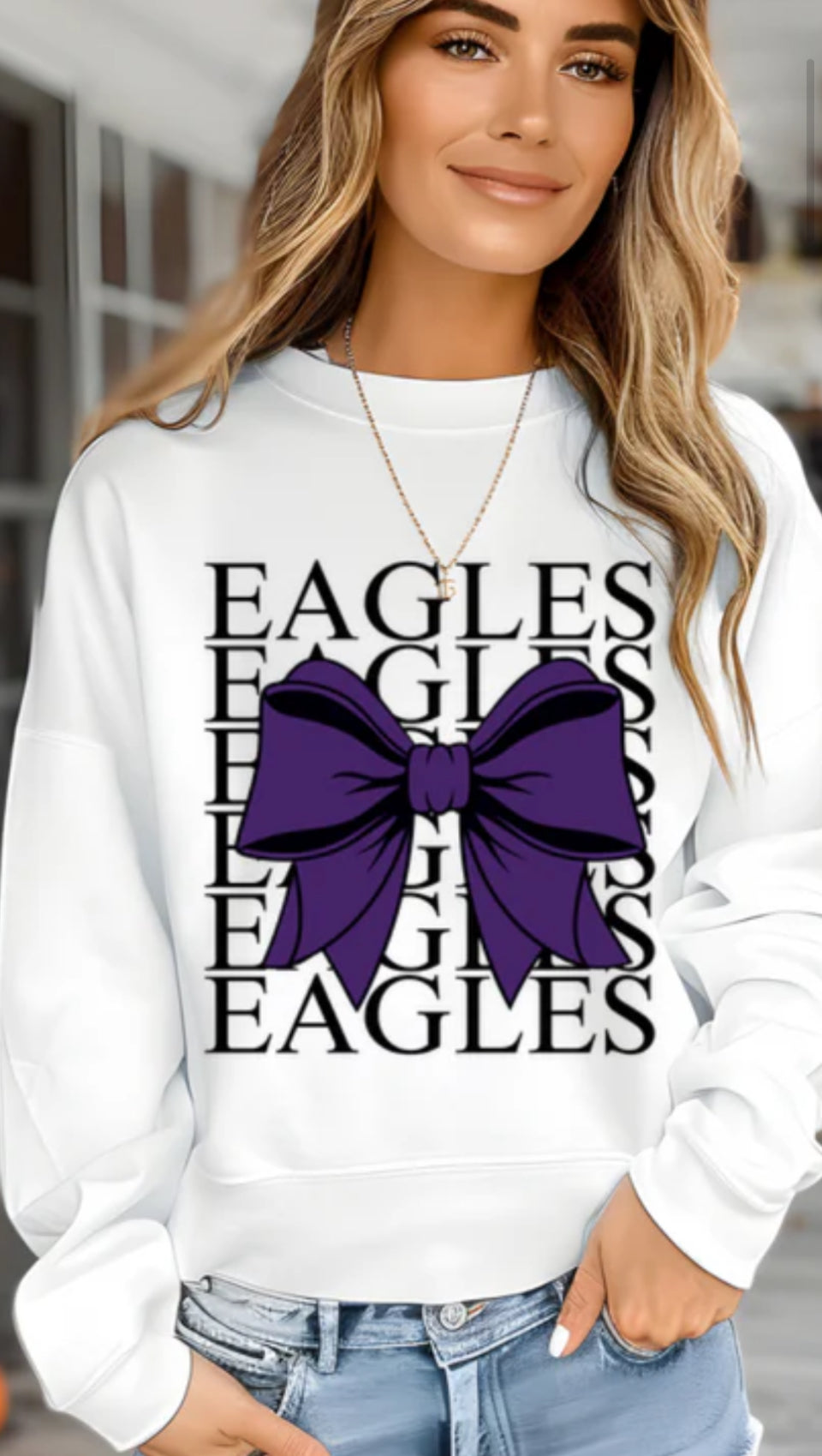 Canyon Eagles with Purple Bow