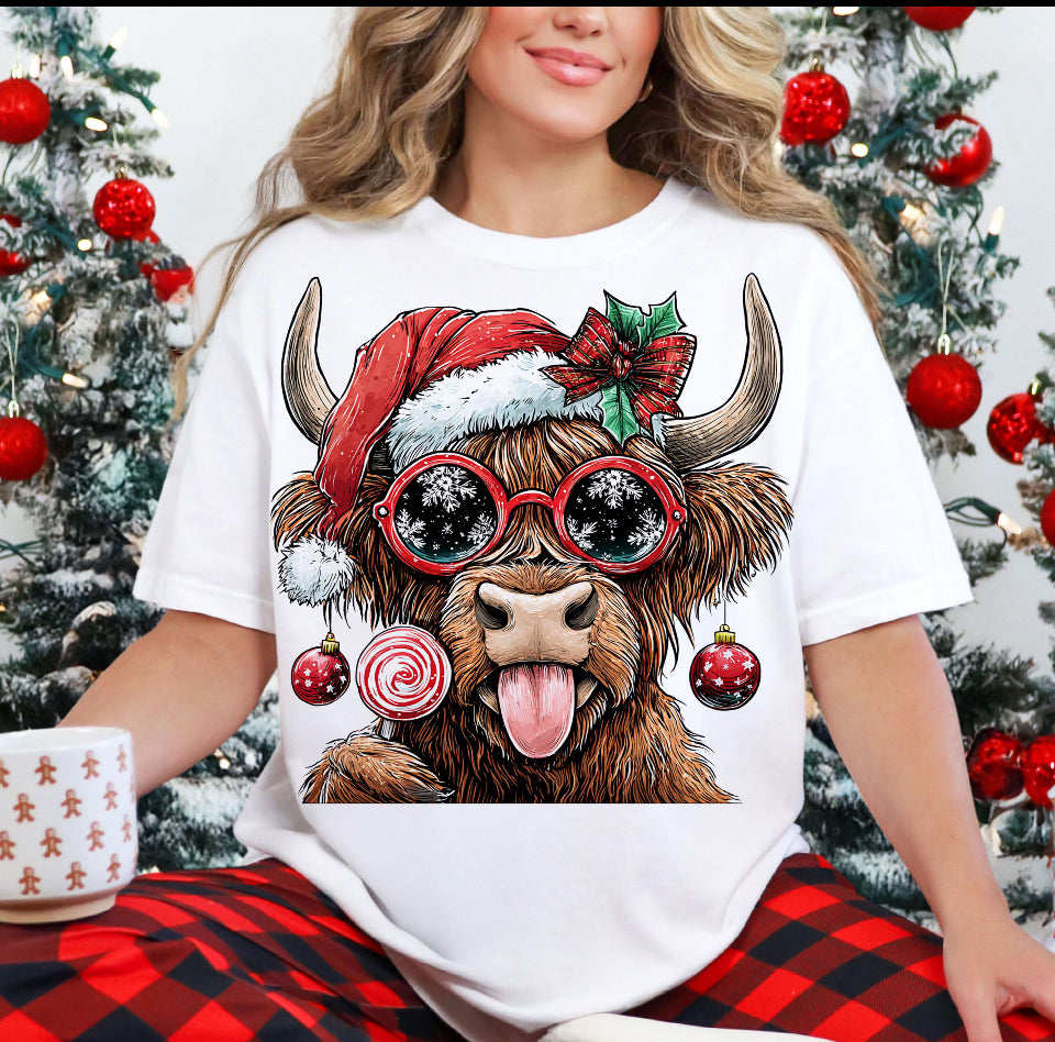 Christmas highland Cow