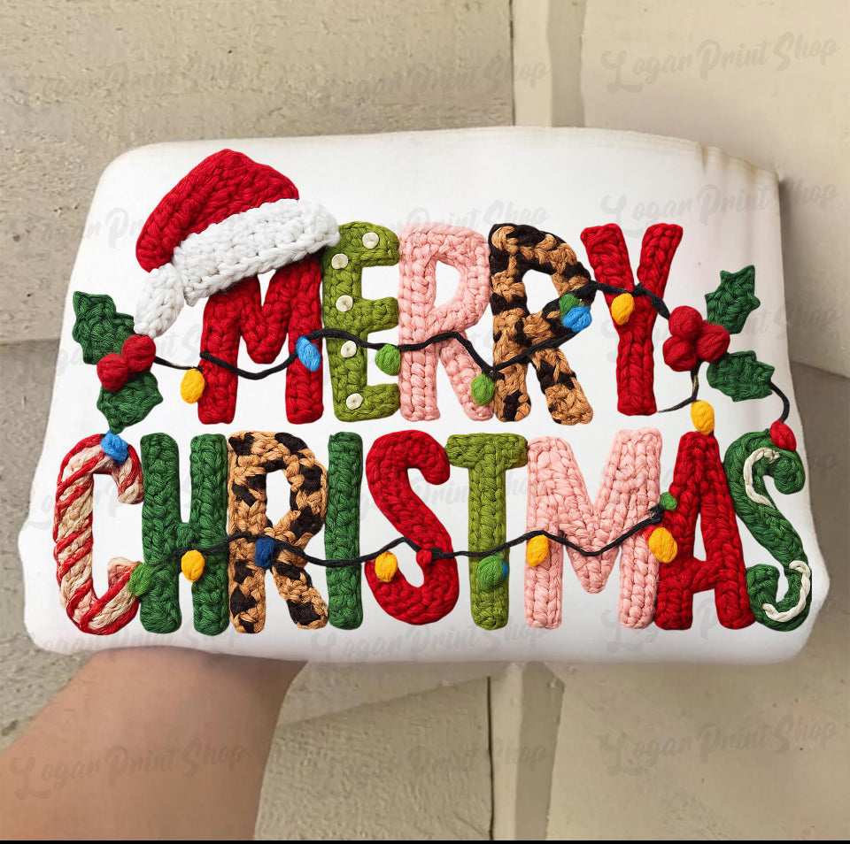 FAUX yarn MERRY CHRISTMAS