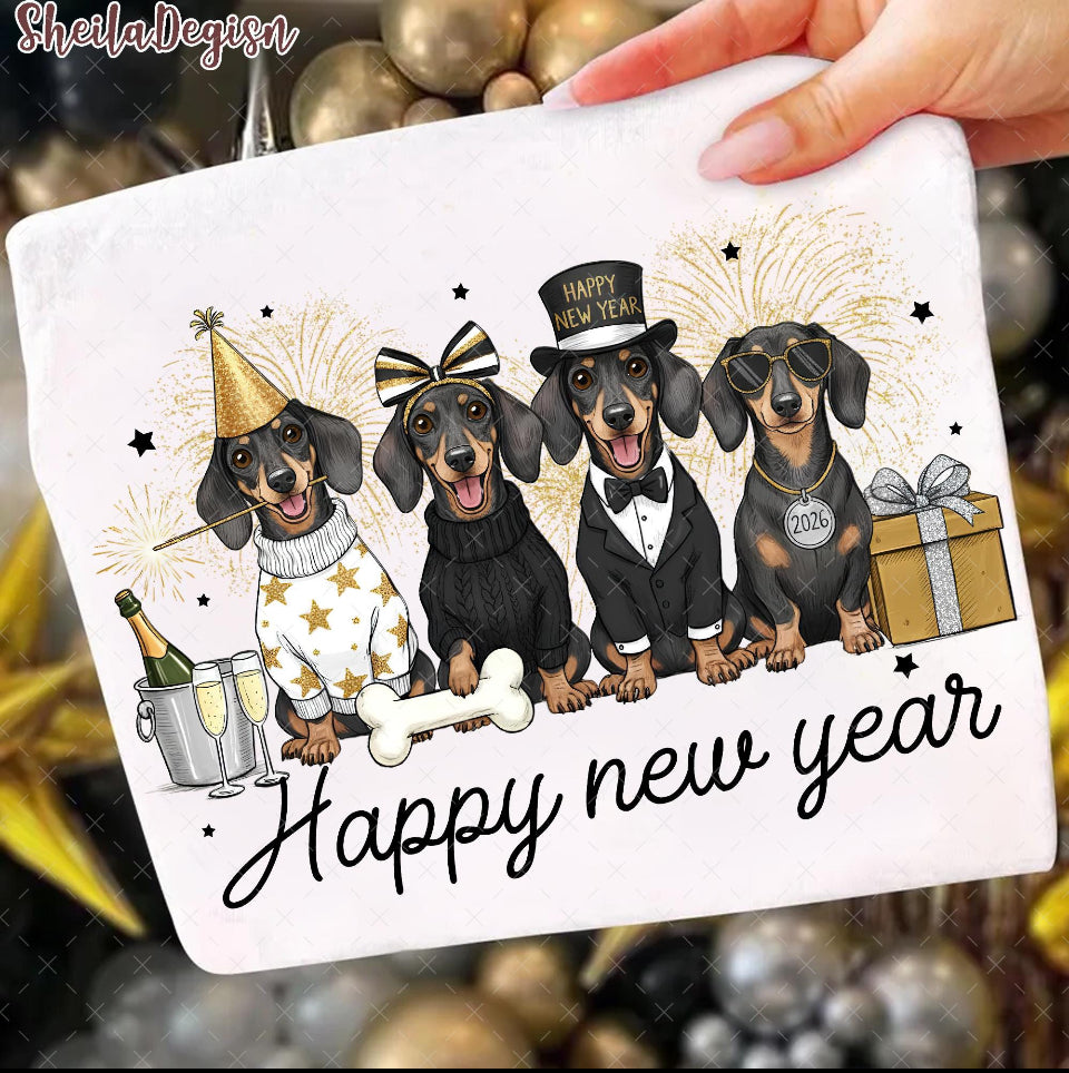 Happy New Years (Dachshunds)