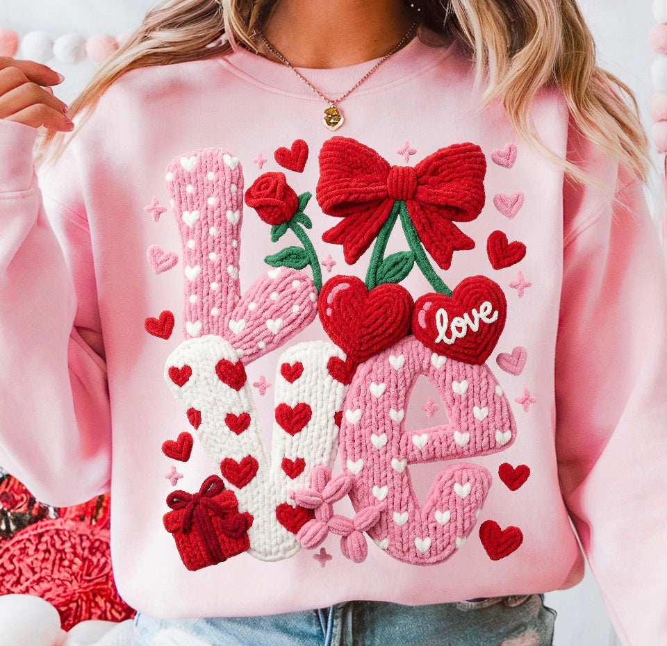 FAUX CROCHET LOVE design