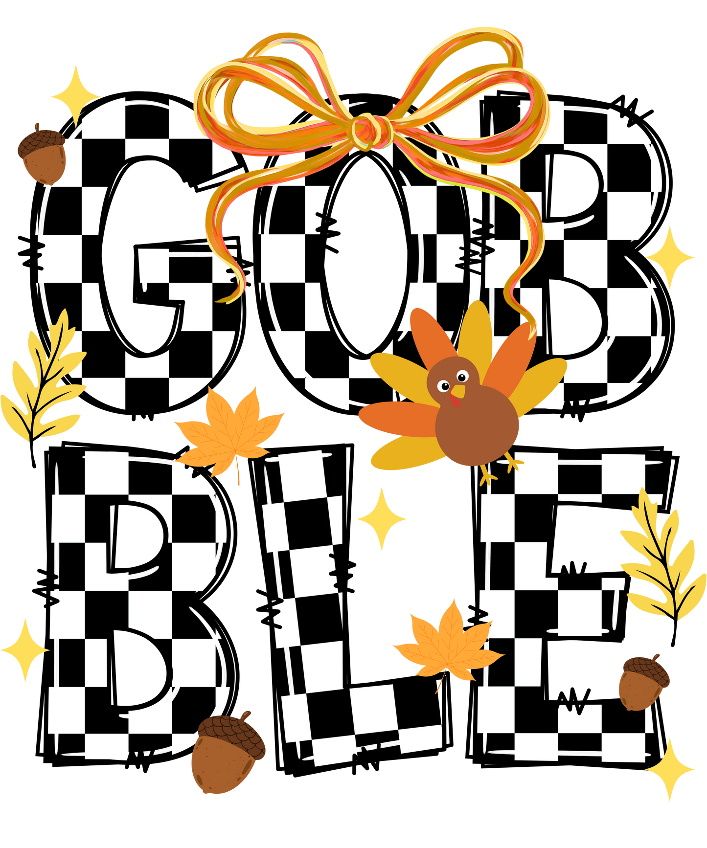 Gobble with checkered print