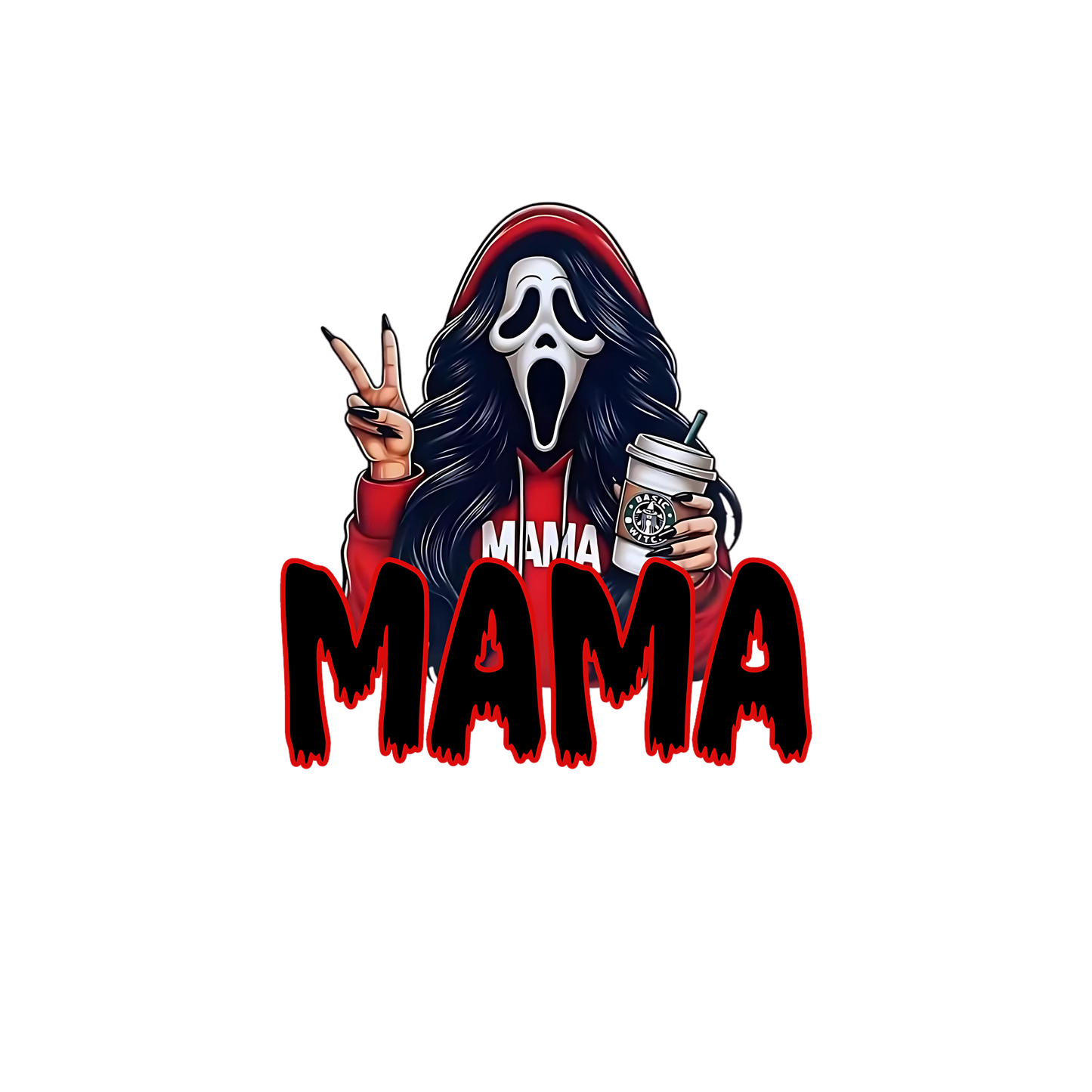 Scream Mama with Starbucks drink