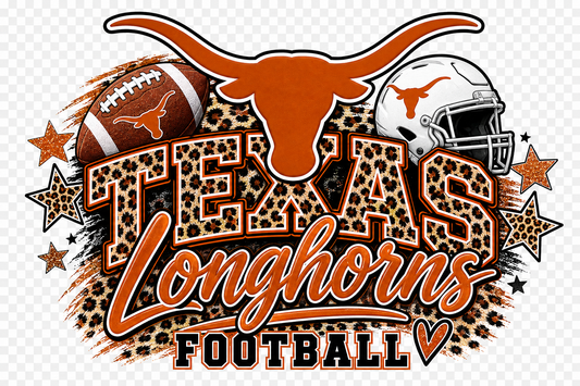 longHorns leopard Football Print