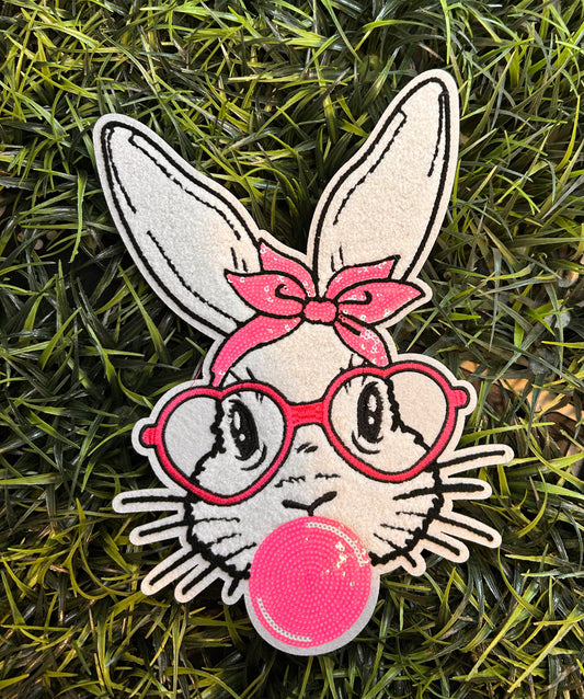 Cute Bunny with bubble sequin patch