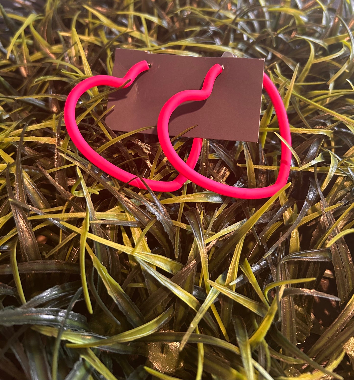 Hot pink Heart Earrings