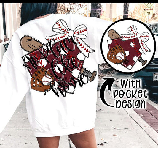 Baseball burgundy baseball shirt