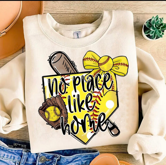 SOFTBALL NO PLCAE LIKE HOME SHIRT