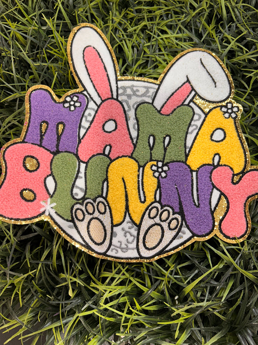 Mama Bunny CHENILLE patch