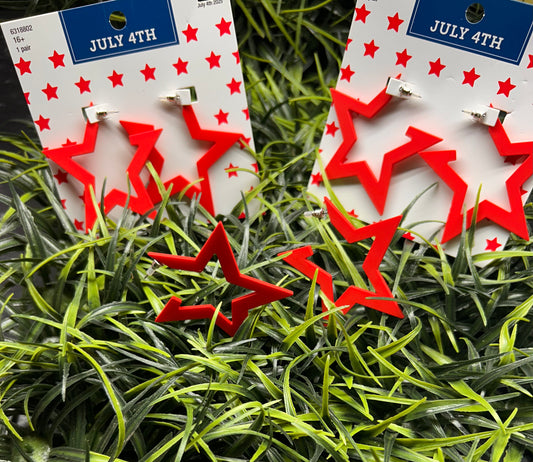 4TH OF JULY STAR EARRINGS