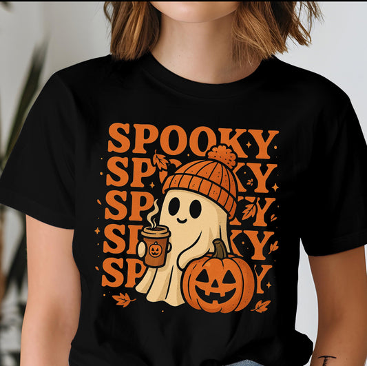 Spooky with cute ghost