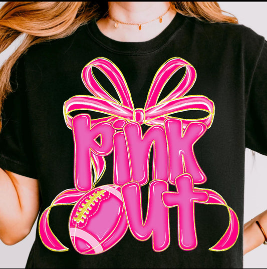 Breast Cancer Awareness Pink out bow