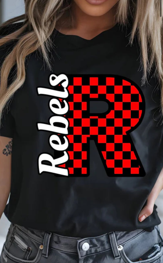 Tascosa Rebel with checkered Print