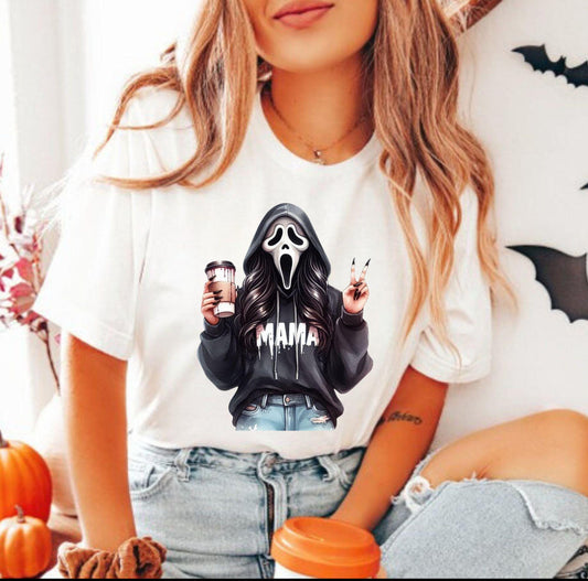 Horror Mama scream with latte