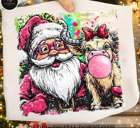 Preppy Santa and Cow