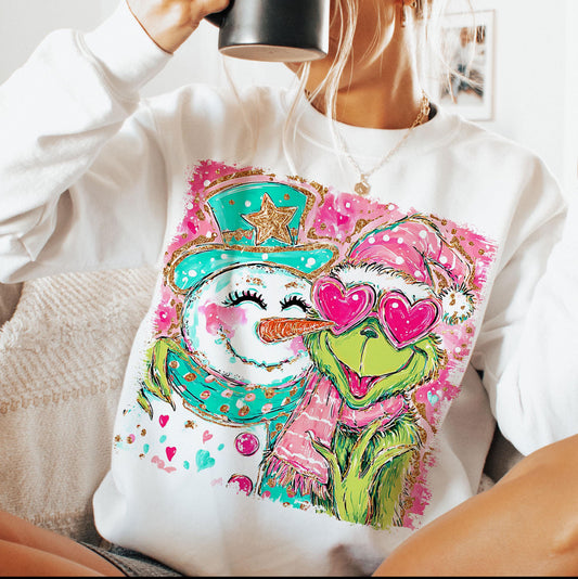 Grinch with Snowman