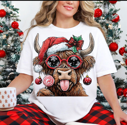 Christmas highland Cow
