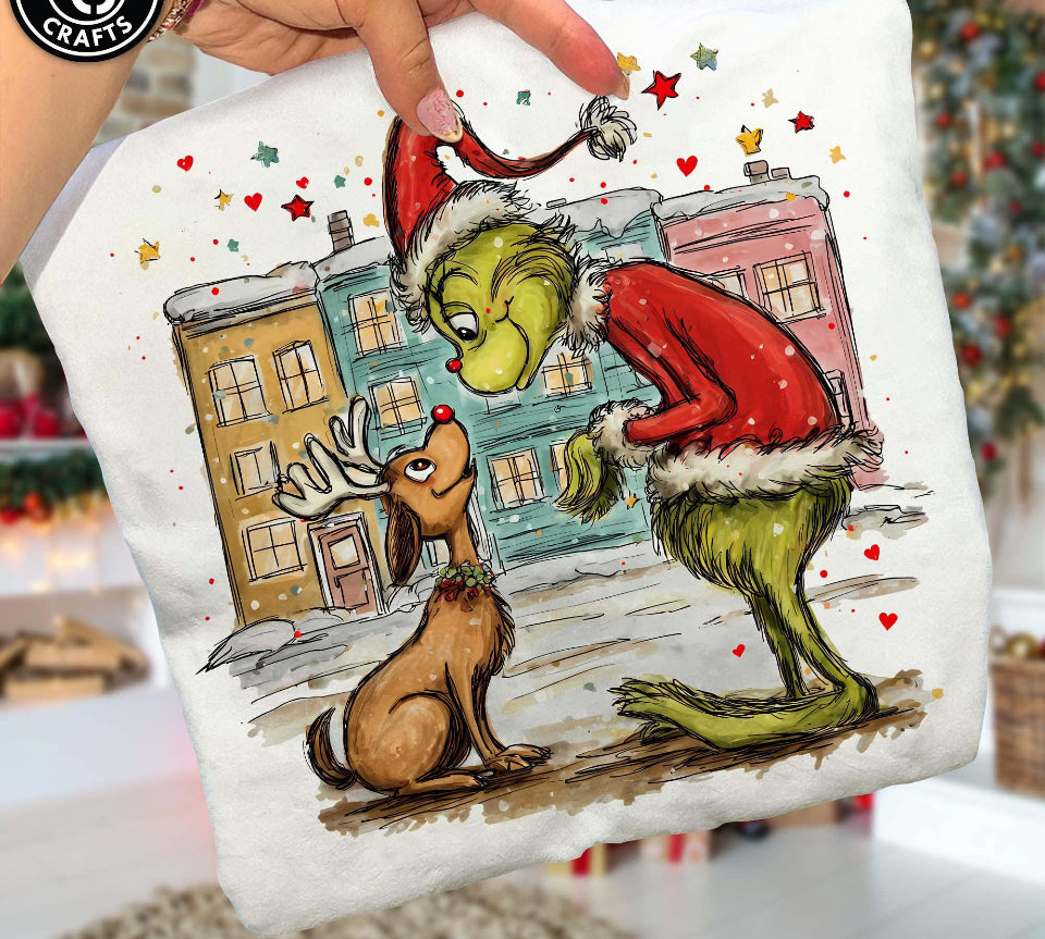 Retro Christmas with Mean green guy