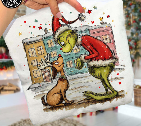 Retro Christmas with Mean green guy