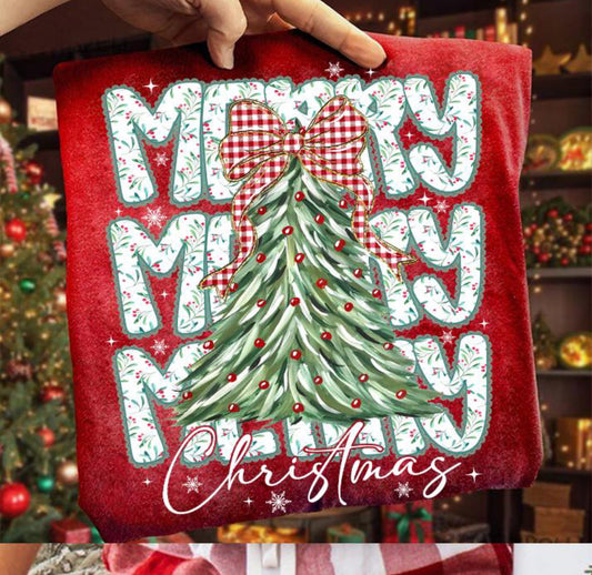 Coquette Floral Merry Christmas