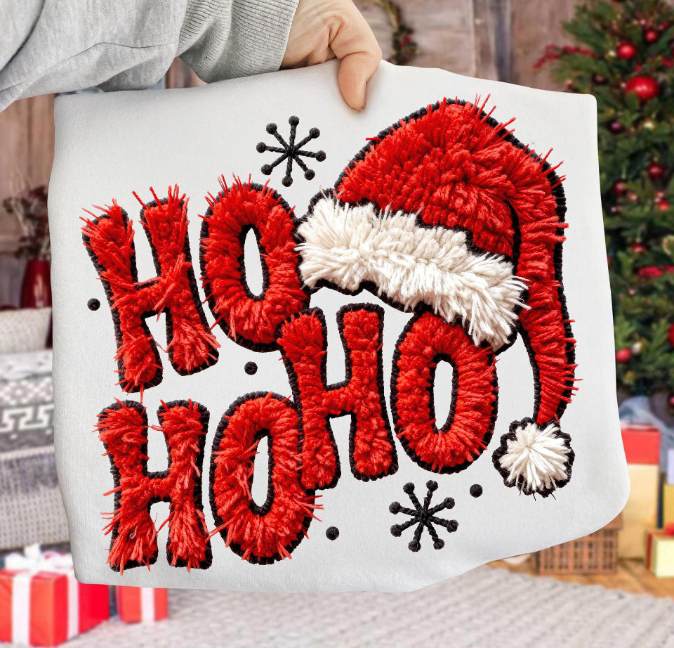 FAUX YARN SANTA HAT