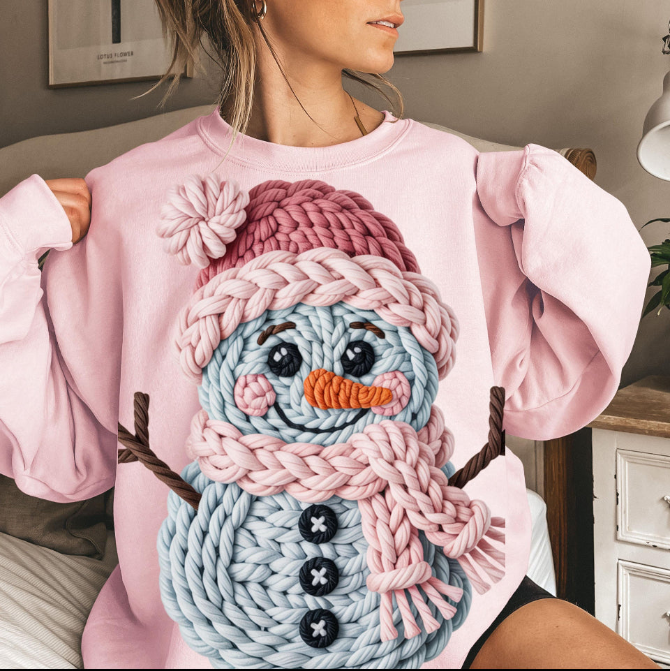 FAUX yarn snow man
