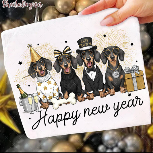 Happy New Years (Dachshunds)